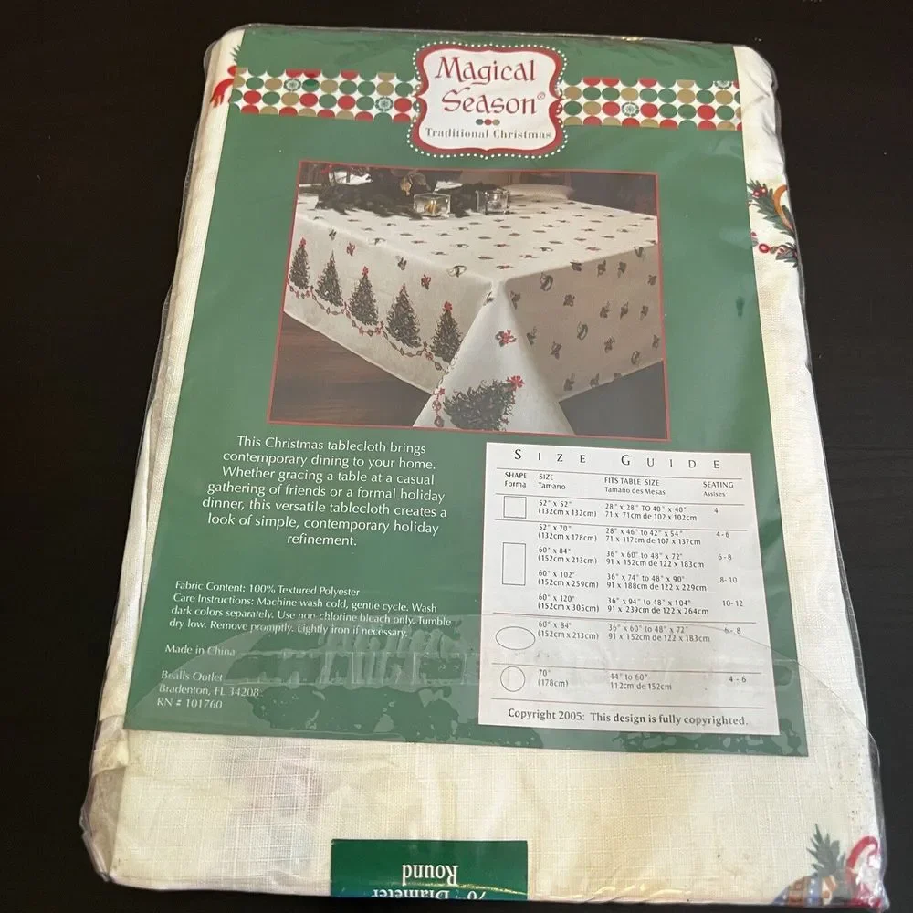 Vintage Magical Season Christmas Tablecloth 70